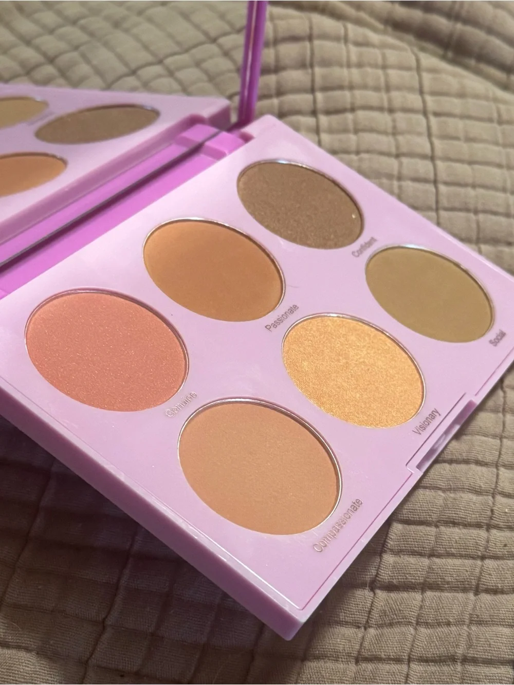 REALHER You Are Brilliant Pro Blush Palette 6 Pan Makeup Palette Used Once